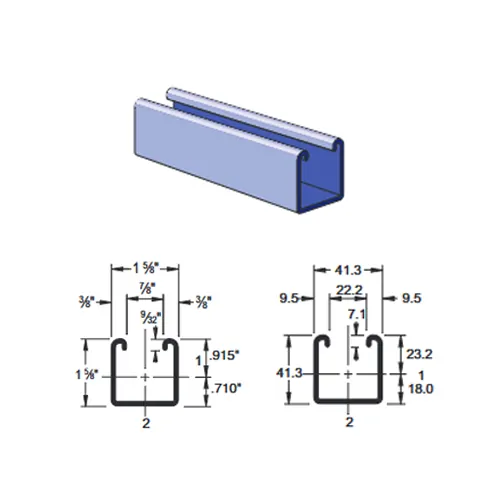 Unistrut P1000 - 1-5/8