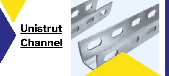 Two parallel lengths of slotted galvanized steel U-channel strut for industrial framing and support.